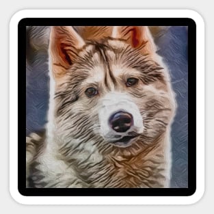 I Love Dogs, The Best Friends, Pomsky Sticker